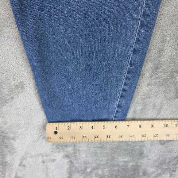 Zara Jeans Womens Size XS Blue Paperbag Waist High Rise Tapered Leg Denim - Picture 7 of 9